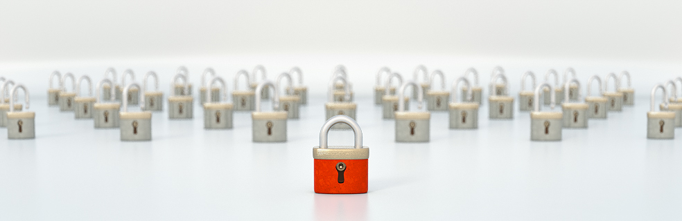 View of padlocks - Alone - Laurent CROUZET